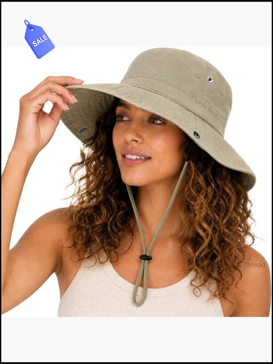 Satin Lined Sun Hat with UPF 50+ Washable Cotton main image 4